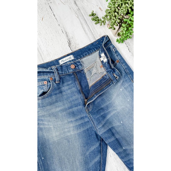 Madewell Perfect Fall Jean in Vance Wash Jeans Paint Distressed - Picture 7 of 8